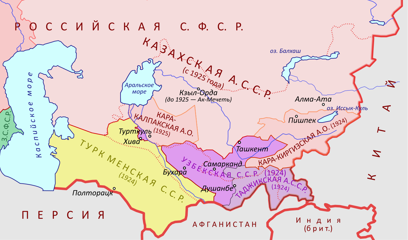 Карта Узбекистана 1924 года. Карта средней Азии 1924 года. Карта Таджикистан 1924 года. Узбекская ССР на карте СССР.