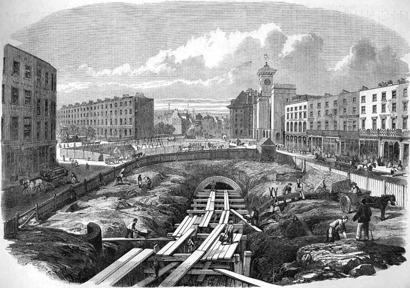 Первая в мире в лондоне. Первое метро в Лондоне 1863. Метро Лондона 1863 года. Первая линия метро в Лондоне 1863. Первое метро в Лондоне 1861.