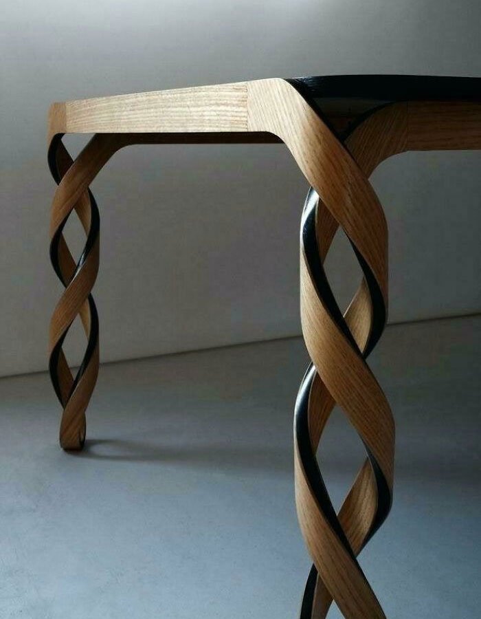 Гнутые ноги. Необычные деревянные столы. Гнутая мебель. Дизайнерские ножки для стола. Дизайнерские столы из дерева.