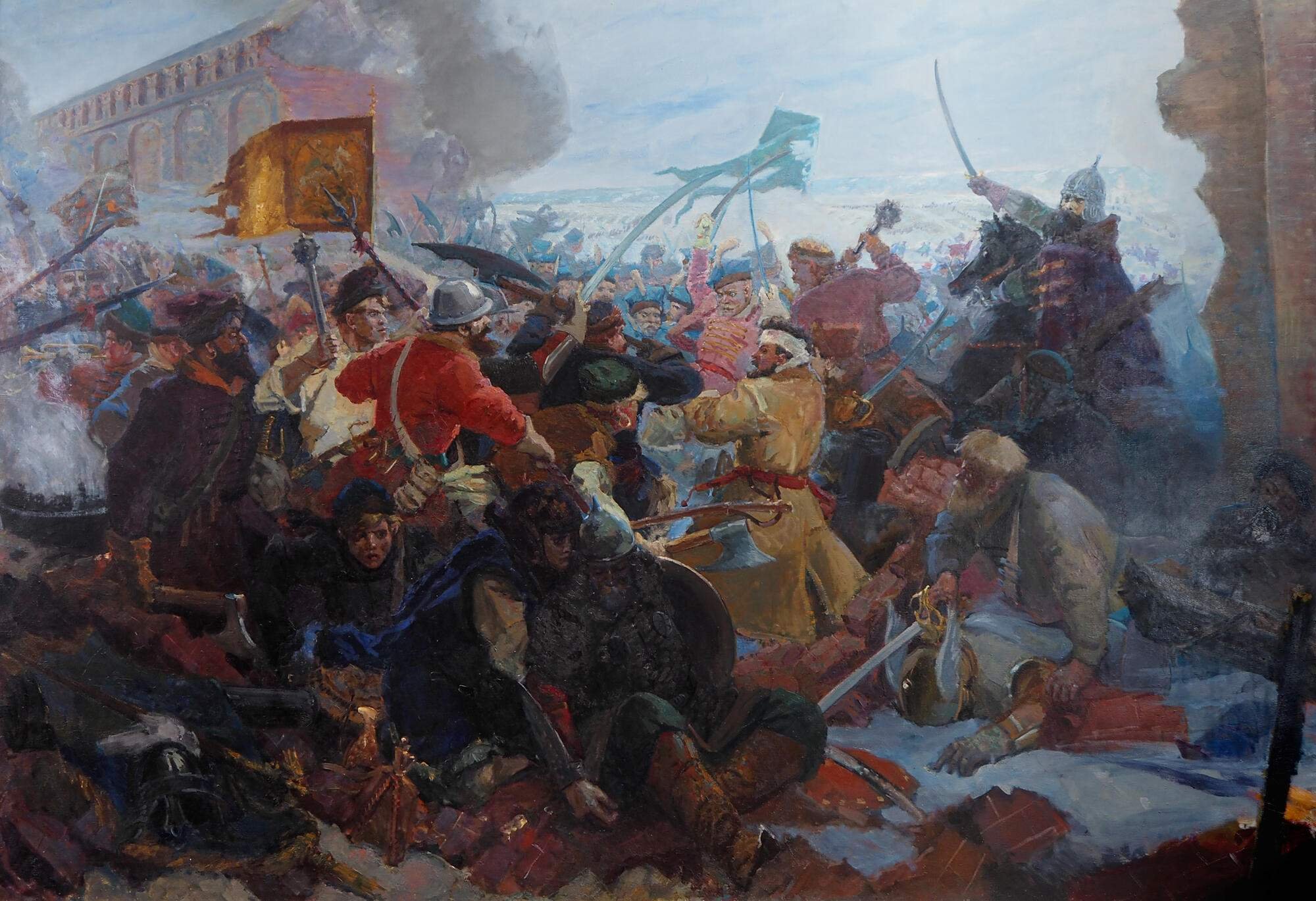 Нападение исторический. Оборона Смоленска 1609-1611. Смоленск Осада Поляков 1609. Картина оборона Смоленска 1609-1611.