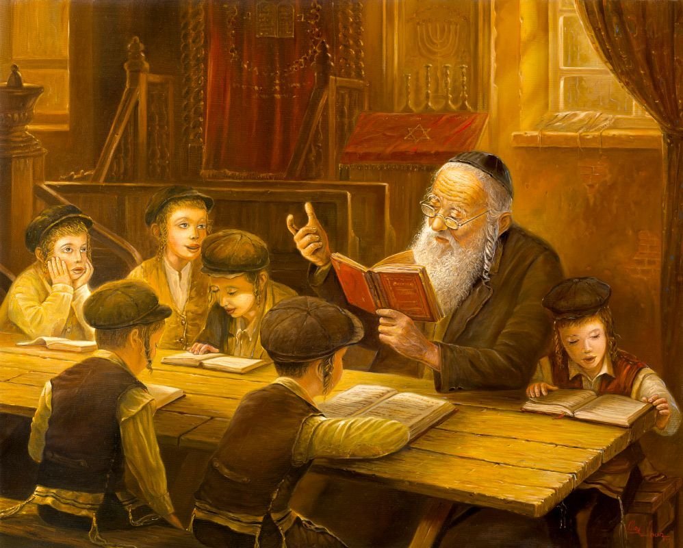 Образование евреев. Мудрец и его ученик. Еврейские школы в древности. Живопись еврейские мудрецы.