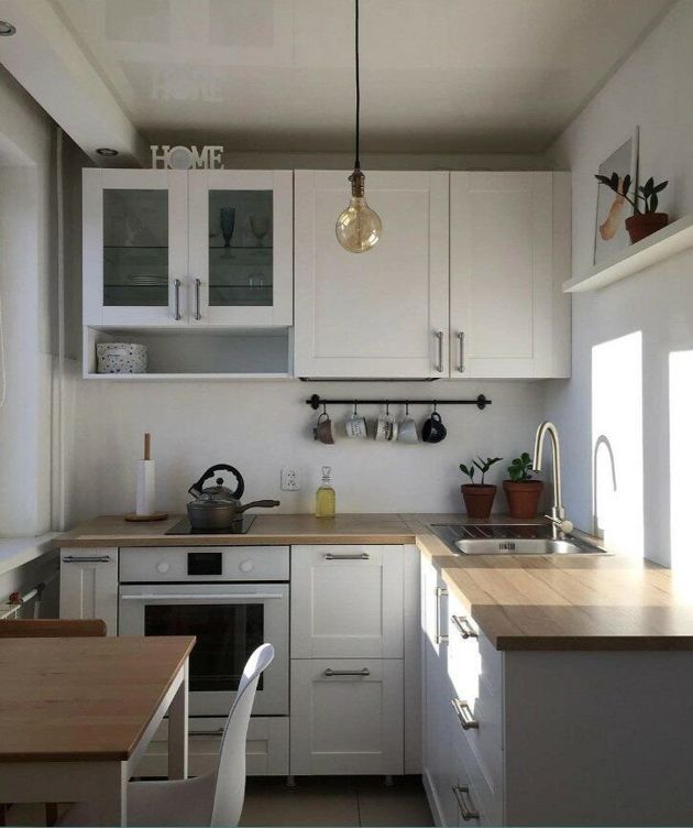 Как сделать простой и функциональный интерьер на маленькой кухне в 
