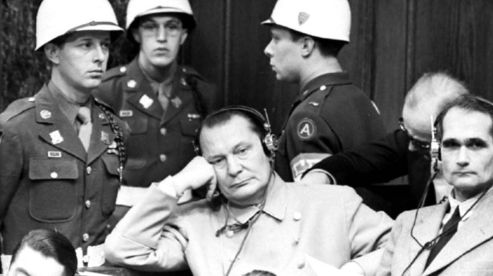Герман Геринг на судебном заседании