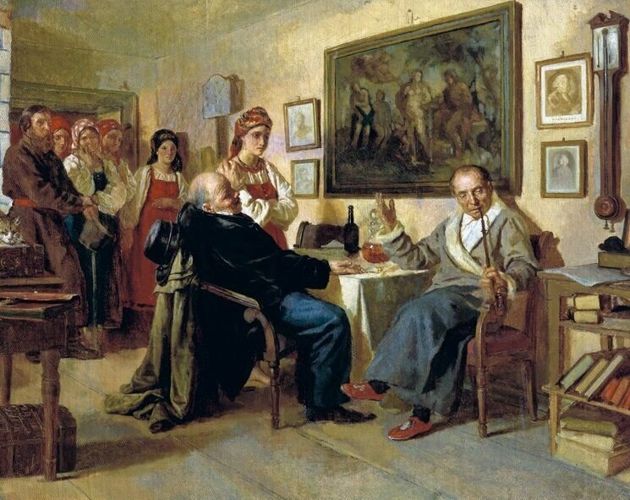 Николай Неврев. "Торг. Сцена из крепостного быта". (1866)