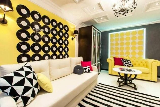 Экстравагантный интерьер в стиле «поп-арт». Его использование в дизайне гостиной, кухни или ванной комнаты