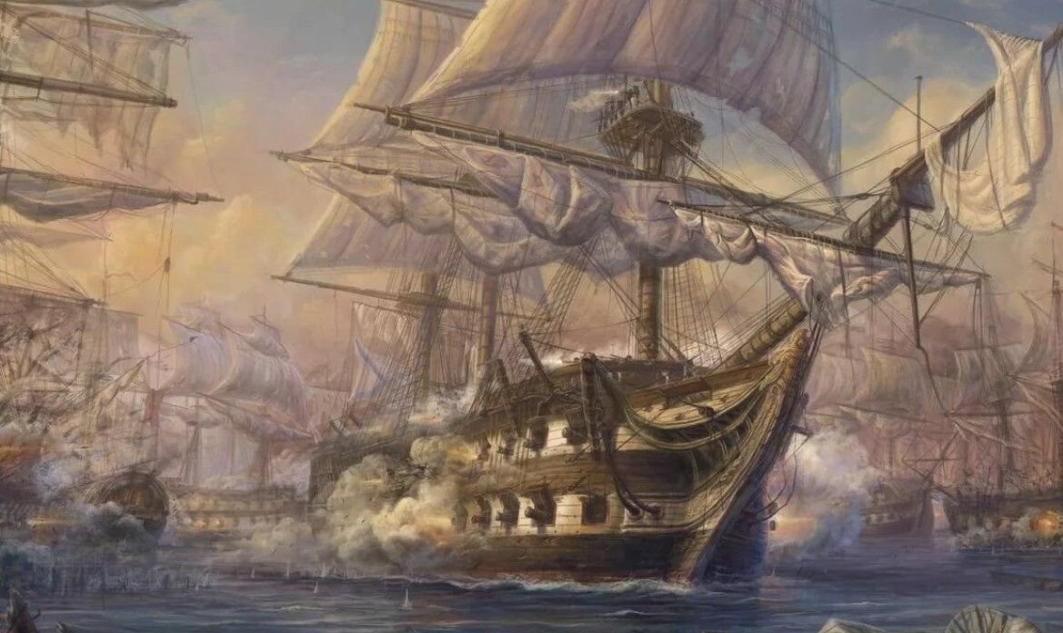 Морская фрегата. Наваринское Морское сражение 1827.