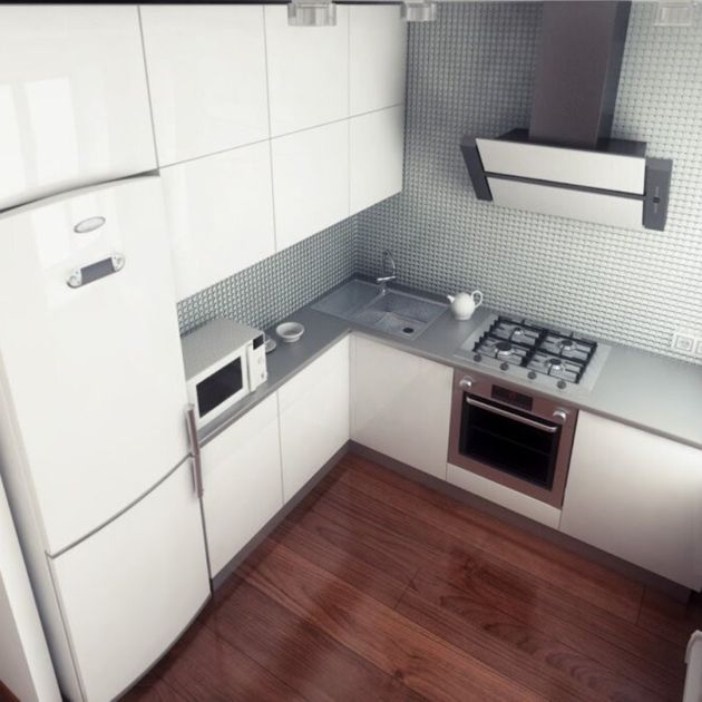 Куда поставить холодильник на маленькой кухне, если места совсем нет. Красивые и удобные варианты