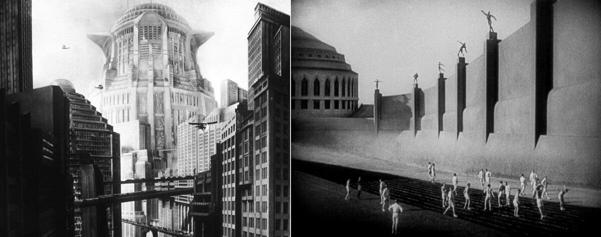 Кадры из фильма «Метрополис» (1927). Скриншоты. Особенно меня восторгает стадион - типично-родной.