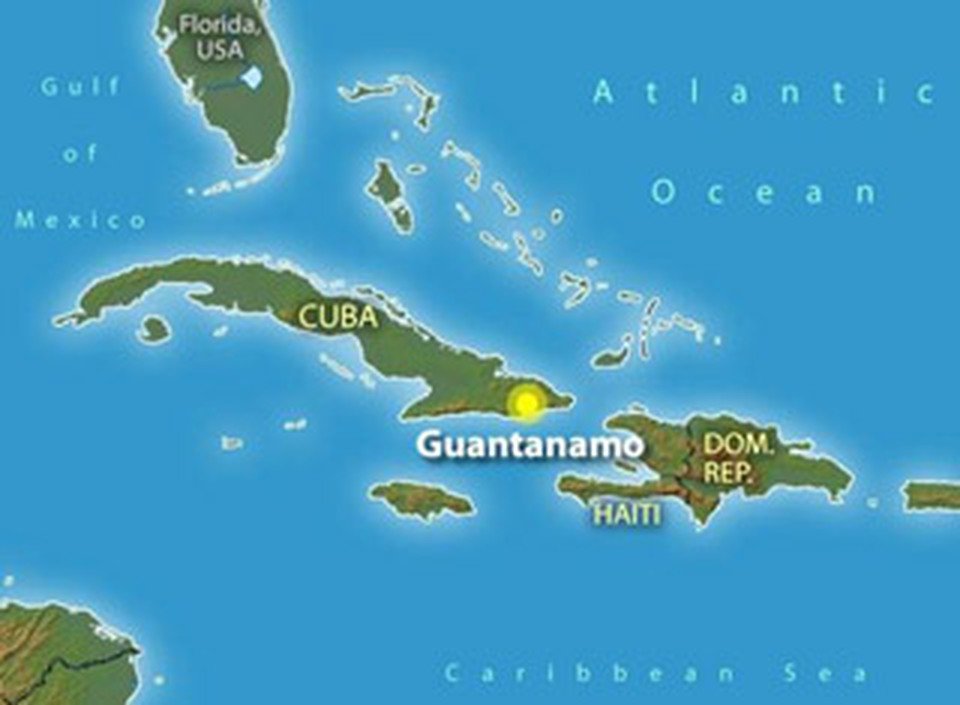 Где расположена колония. Куба Гуантанамо на карте. Гуантанамо тюрьма на карте. США тюрьма Гуантанамо на карте. Гуантанамо тюрьма на карте Кубы.