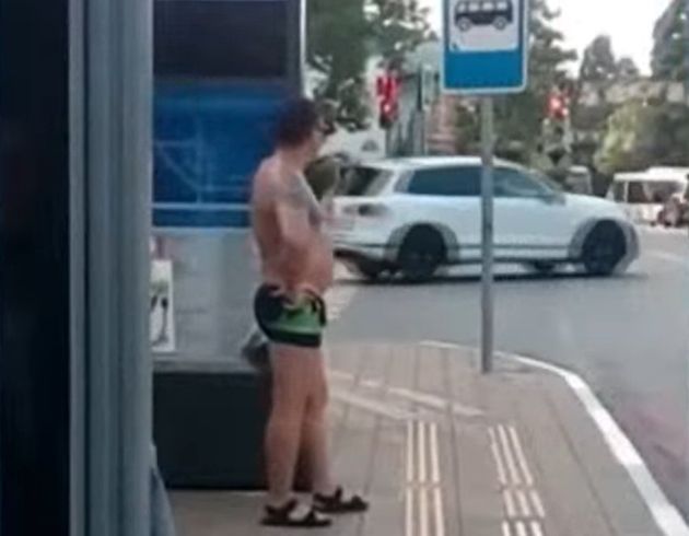 He's just waiting for the bus.  What did you think?