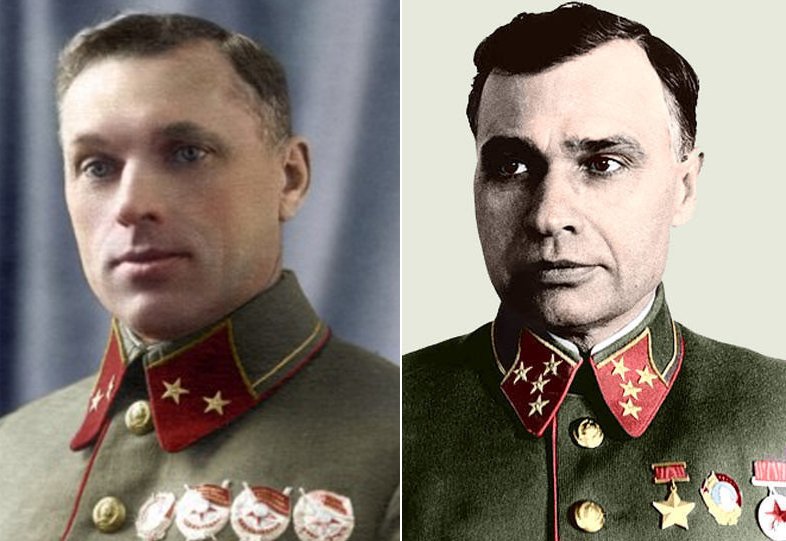 генерал-майор Рокоссовский и генерал-полковник Кирпонос. Последняя встреча генералов состоялась в июле 41-го.