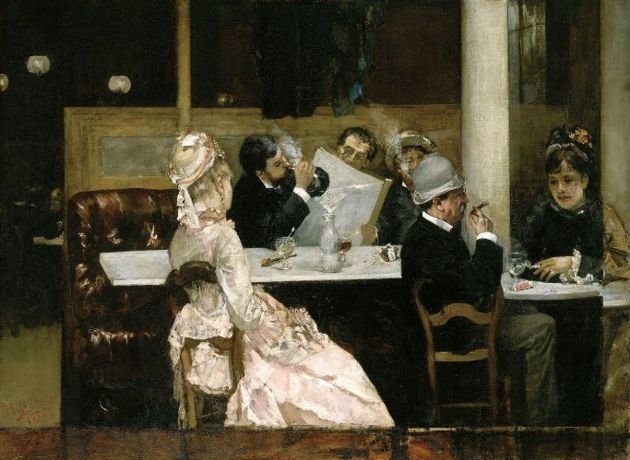 "Сцена в кафе" - еще одно известное произведение Жерве