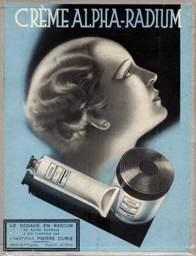 Рекламный банер косметического продукта с содержанием радия. Фото из источника: share.naturalnews.com