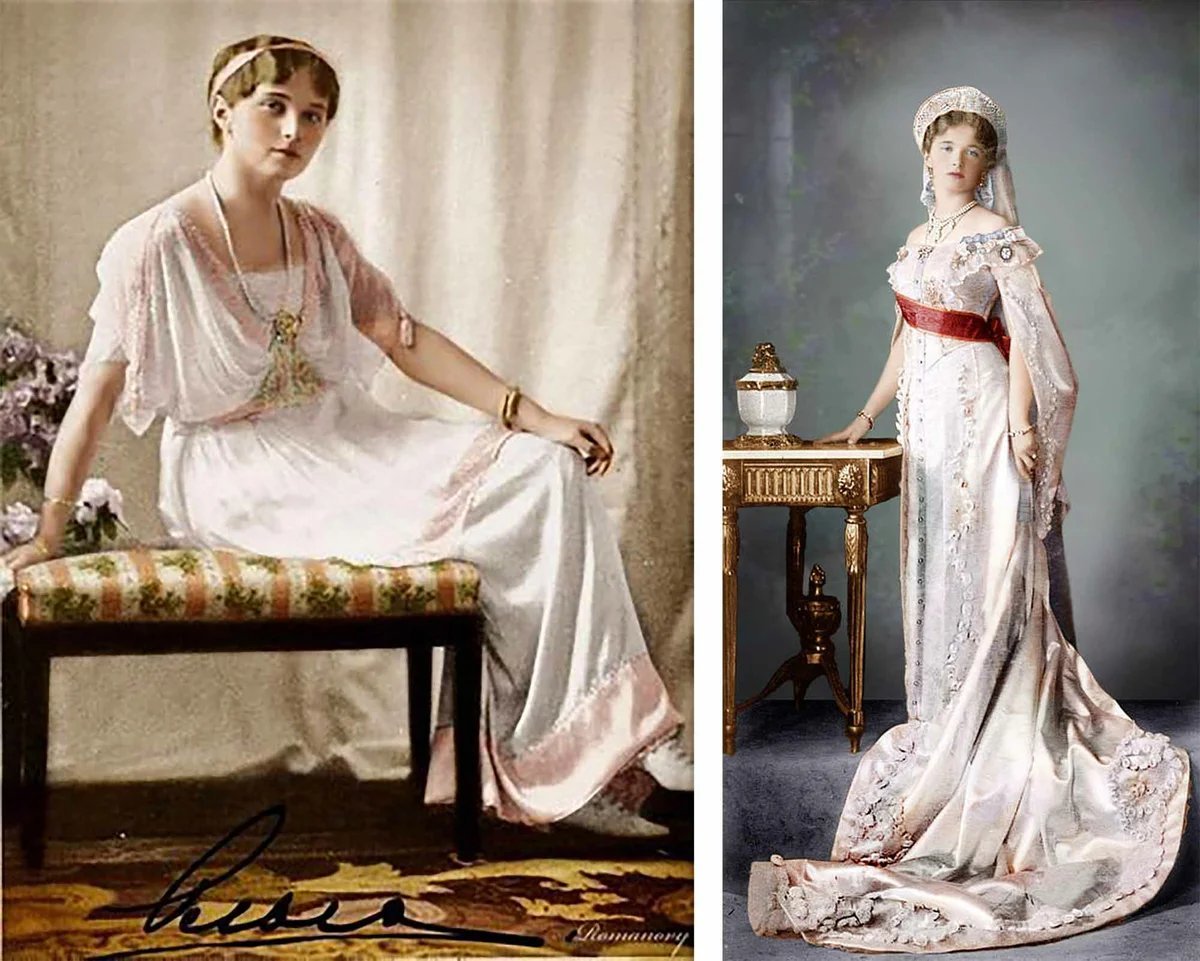 Княжна и княгиня разница. Мундирное платье Великой княжны Ольги.