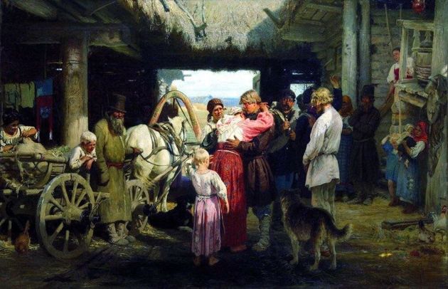 Илья Репин «Проводы новобранца» (1879).
